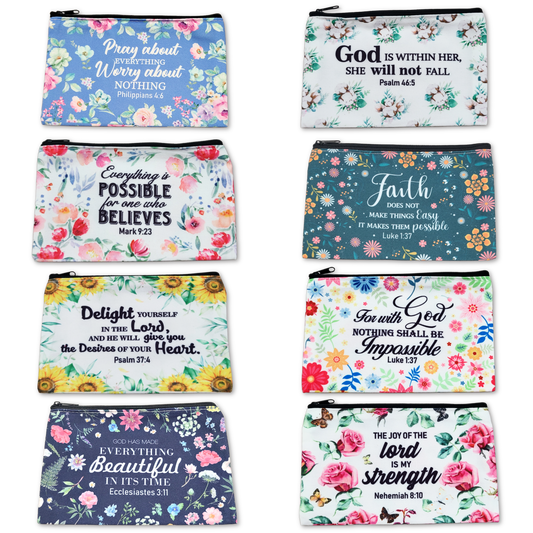 Bible Verse Zippered Bags