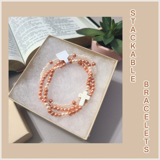 Orange Stackable Bracelets