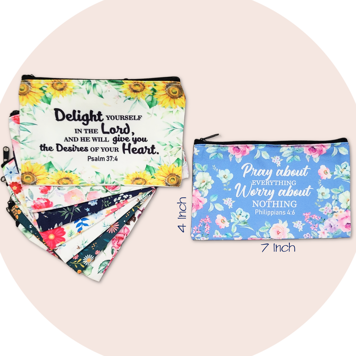 Bible Verse Zippered Bags