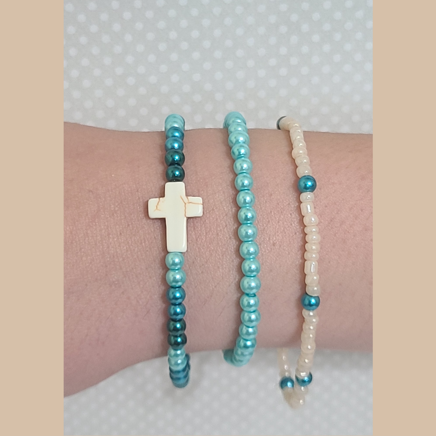 Teal Stackable Bracelets