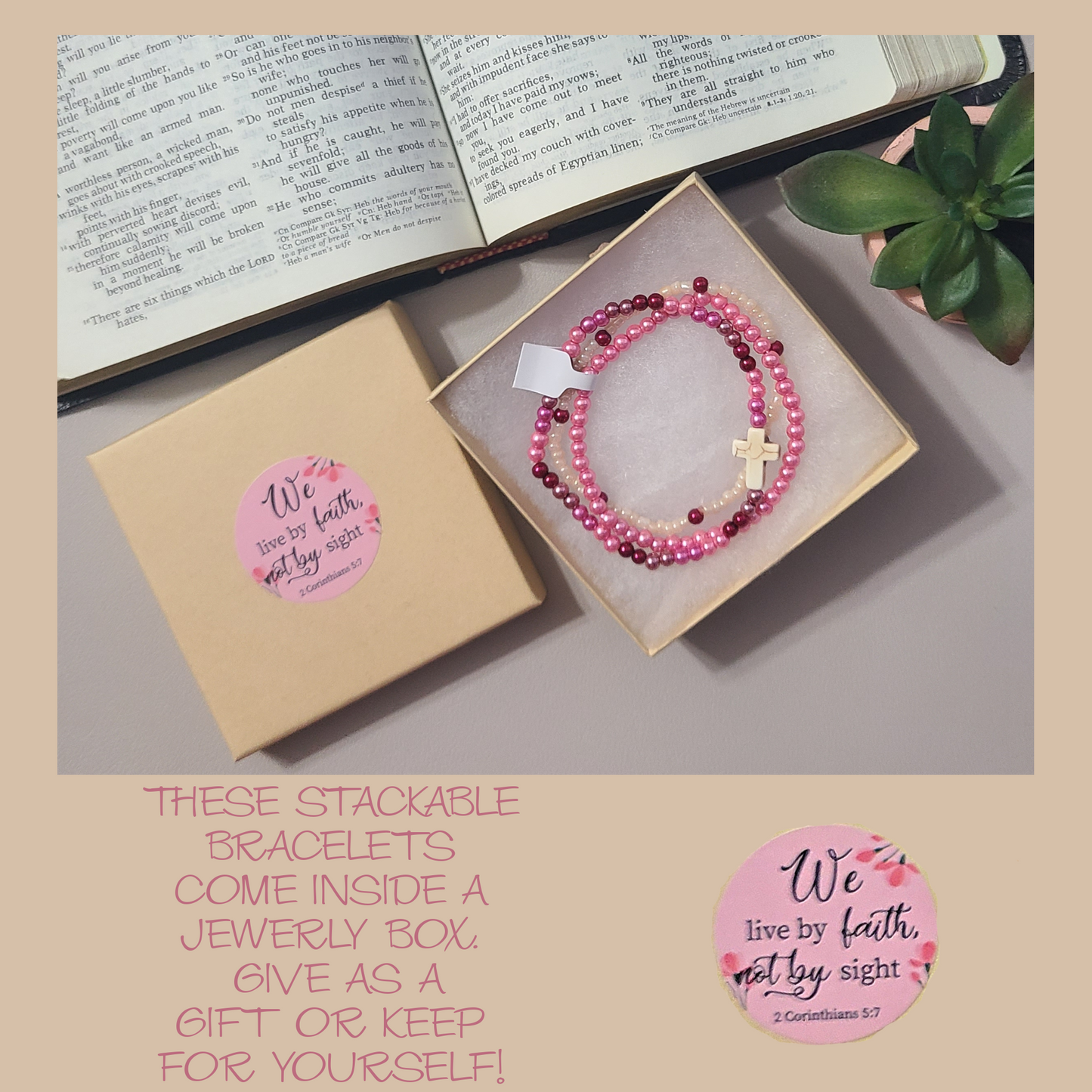 Pink Stackable Bracelets