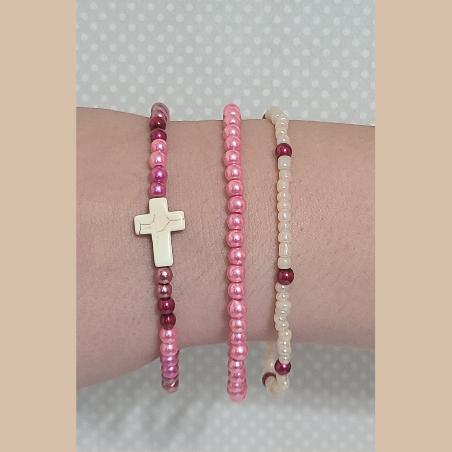Pink Stackable Bracelets