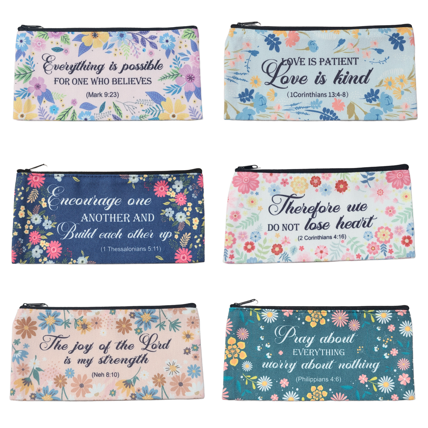 Bible Verse Zippered Bags