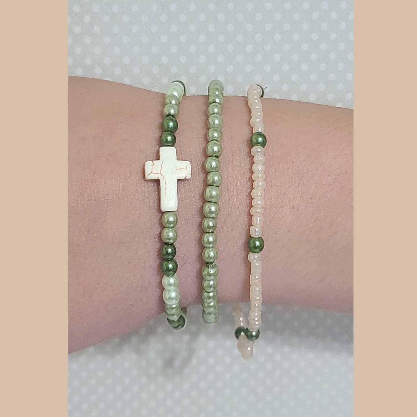 Green Stackable Bracelets