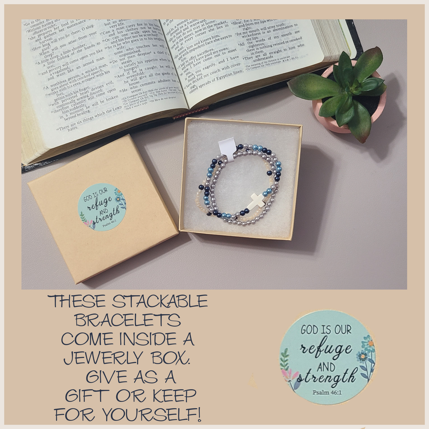 Blue Stackable Bracelets