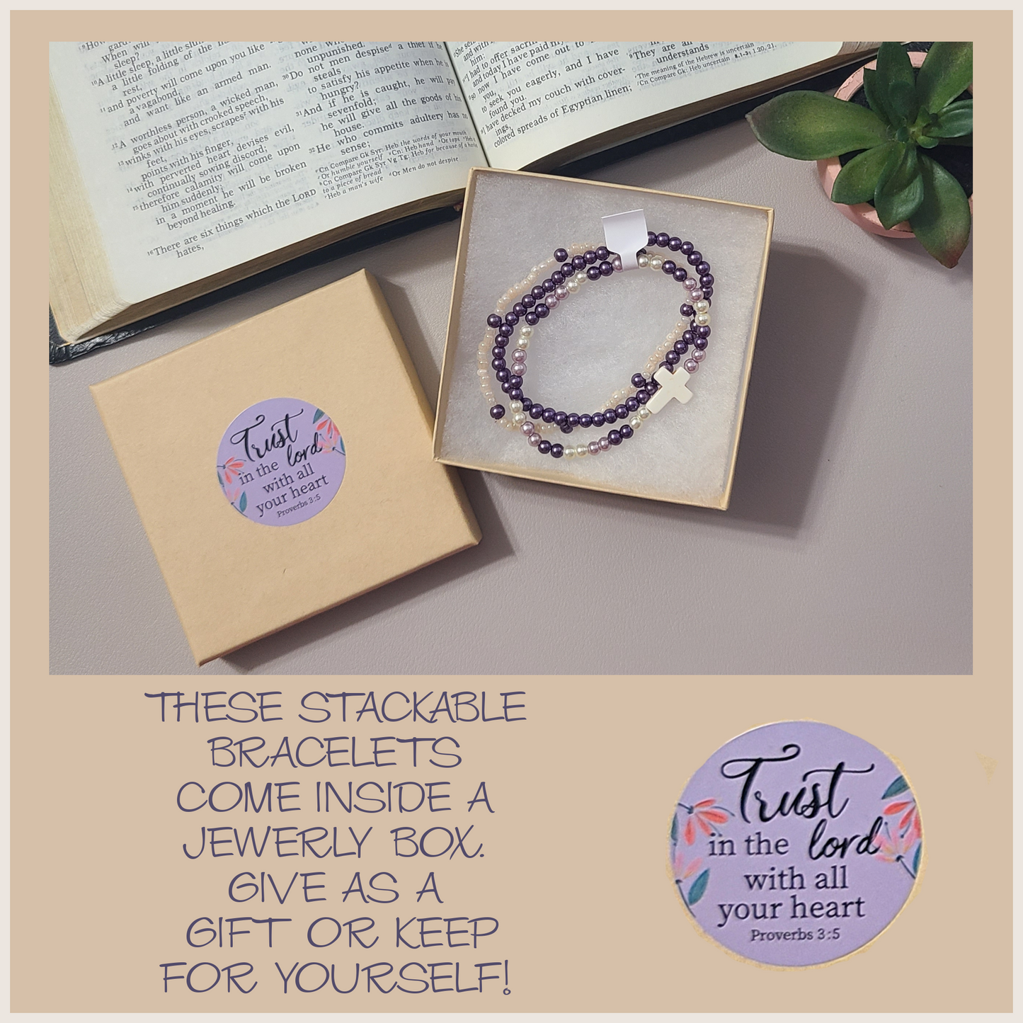 Purple Stackable Bracelets