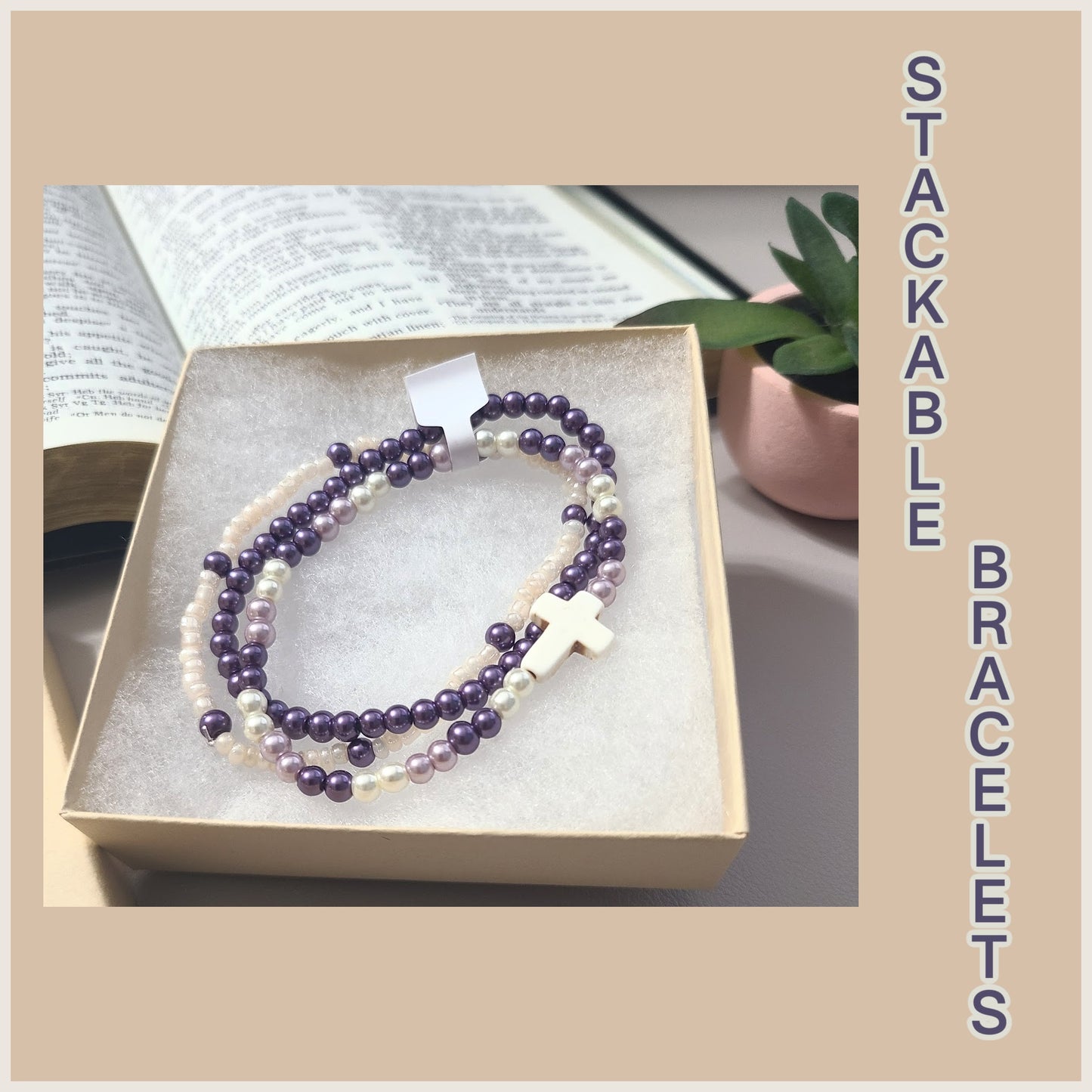 Purple Stackable Bracelets