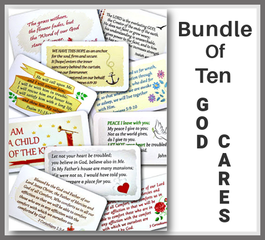 Bundle of 10 God Cares