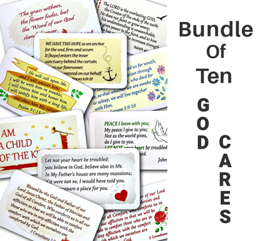 Bundle of 10 God Cares