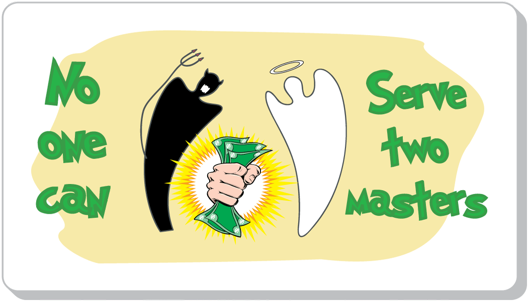 fist holding money no one can serve two masters 