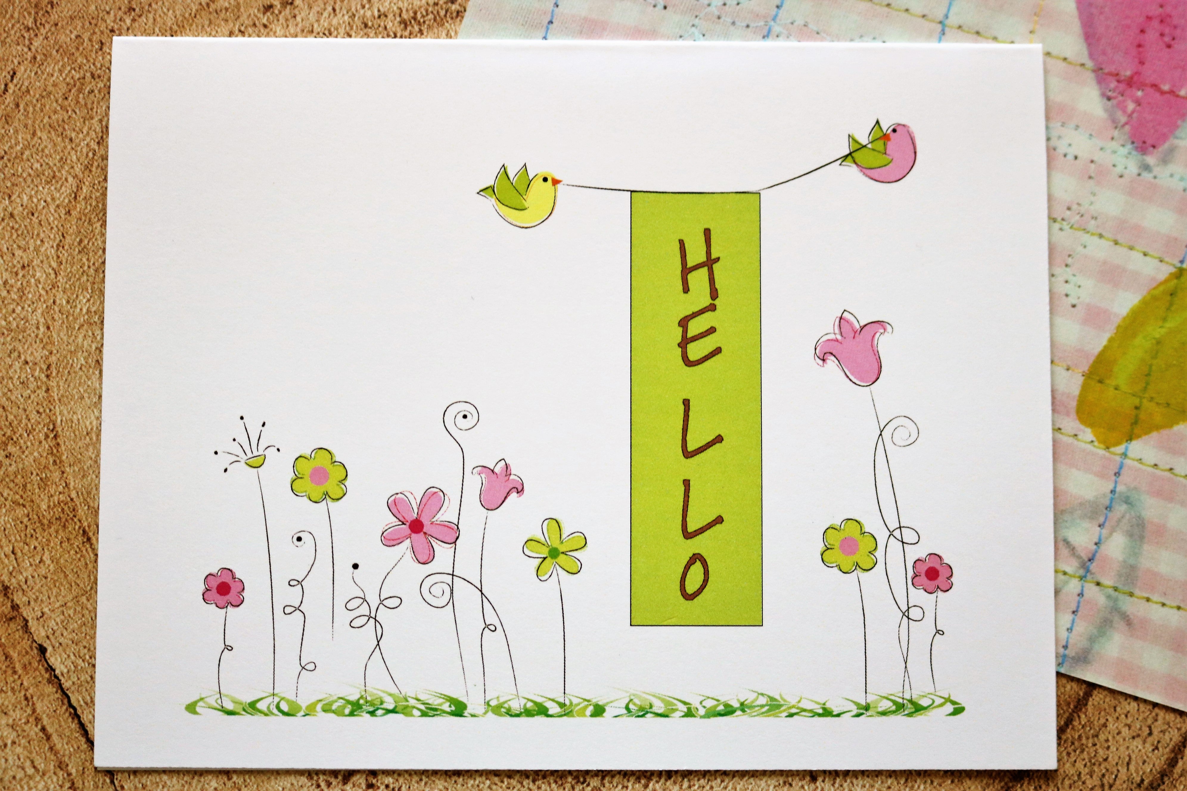 Note Card Hello Hello! – CardDrops4U